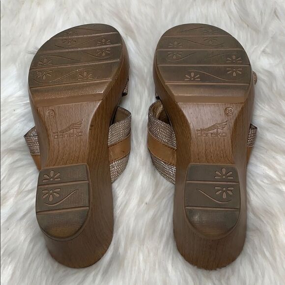 Dansko Sophie Brown Slide Sandals Sz 38/7.5-8 - Picture 6 of 7